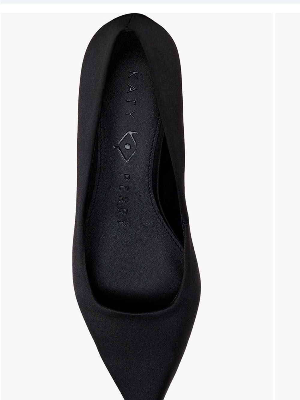 Katy Perry Collections Black Pointed Flat with Sleek Upper